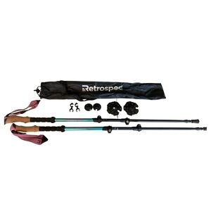 Retrospec High Point Carbon Fiber Hiking Poles With Carry Bag
